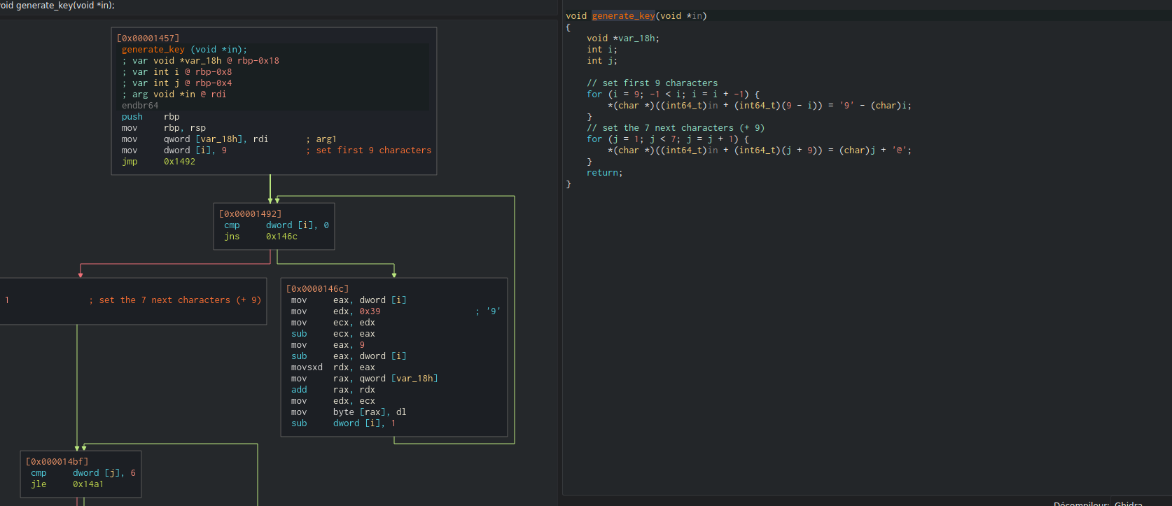 Function that generate a string